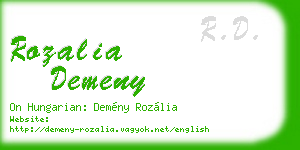 rozalia demeny business card